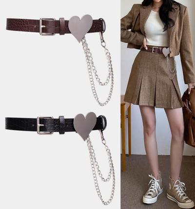 Harajuku JK Chain Heart Belt 