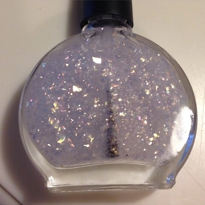 Gold iridescent flake top coat