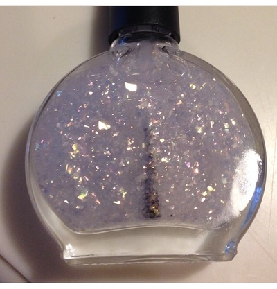 gold iridescent flake top coat