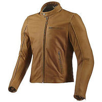 Mens Motorbike Jacket Leather Stylish Brown Rider Zipper Slim Fit - Thumbnail 4