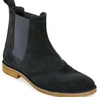 New Handmade Chelsea Suede Pure Leather Dark Gray Botika Boots for Men's - Thumbnail 1