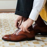 Handmade Men's Office leather shoes, Oxford shoes for Men, formal lace up shoes - Thumbnail 1