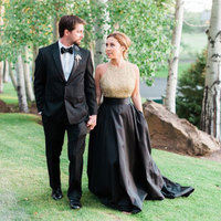 Black Prom Dresses with Gold Sequins - Thumbnail 1