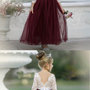 Burgundy Flower Girl Dresses with Lace-1