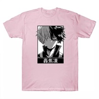 Japanese Anime Superhero Cartoon Print Short Sleeve Shirt T-shirt  - Thumbnail 1
