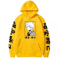 Japanese Anime Superhero Cartoon Print Hoodie  - Thumbnail 4
