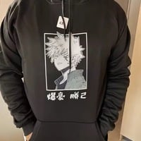 Japanese Anime Superhero Cartoon Print Hoodie  - Thumbnail 7