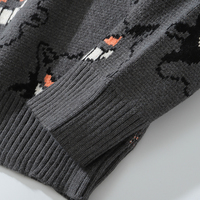 Genger Anime Cartoon Knit Loose Sweater Sweatshirt Long Sleeve Pullover Jumper Winter Goth Punk E-Girl Kawaii Korean Japanese Harajuku Streetwear - Thumbnail 7