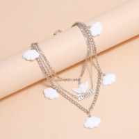 ANGEL AND CLOUD LAYERED NECKLACE - Thumbnail 1