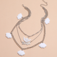 ANGEL AND CLOUD LAYERED NECKLACE - Thumbnail 3