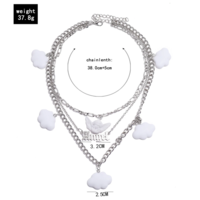 ANGEL AND CLOUD LAYERED NECKLACE - Thumbnail 4