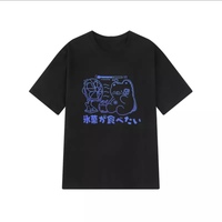 Sweet Bear Anime Cartoon Print Loose Short Sleeve T-shirt Top Summer Causal Goth Punk E-Girl Kawaii Korean Japanese Harajuku Streetwear - Thumbnail 5