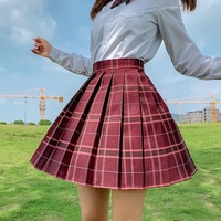 Tennis Plaid High Waisted Pleated Mini Skirt Sailor School Student Summer Bottoms E-Girl Kawaii Korean Japanese Harajuku Streetwear - Thumbnail 3