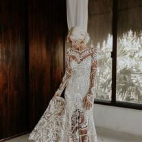 Chic Bohemian Lace Wedding Dresses Bridal Gowns,796