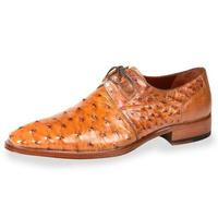 New Handmade Pure Tan Ostrich Leather Stylish Shoes for Men's - Thumbnail 1
