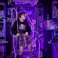 Anime Girl Cartoon Print Graphic Hoodie Long Sleeve Sweatshirt Sweater Pullover Causal Punk Goth E-Girl Kawaii Korean Japanese Harajuku Streetwear - Thumbnail 5