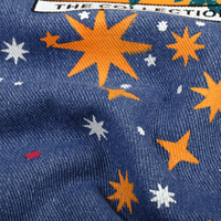 Vintage Star Moon Night Sky Women Heans Pattern Print Autumn Winter Demin Trouser Blue Pants Bottom E-Girl Kawaii Korean Japanese Harajuku Streetwear - Thumbnail 8
