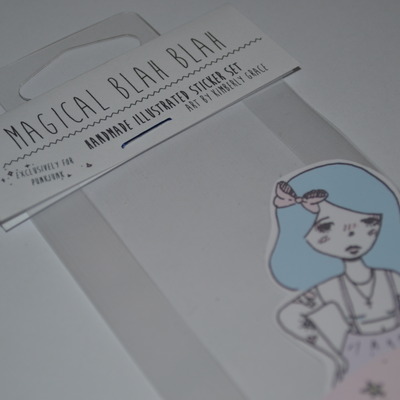 Magical blah blah sticker set