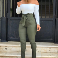 Casual Army Green Pants - Thumbnail 2