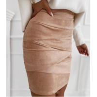 Solid Color Tight-Fitting Hip Skirt - Thumbnail 1