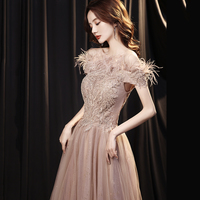 Elegant tulle lace long prom dress evening dress - Thumbnail 2