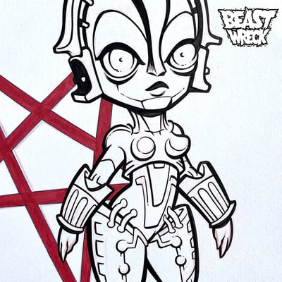 Maria-bot ink artwork - Thumbnail 5