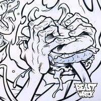 EVIL BOYS EATING EVIL HAMBURGERS ink artwork - Thumbnail 2