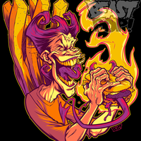 EVIL BOYS EATING EVIL HAMBURGERS ink artwork - Thumbnail 3