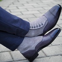 Handmade Grey Button Boots Men Suede Leather button Boot, Button boot men - Thumbnail 1