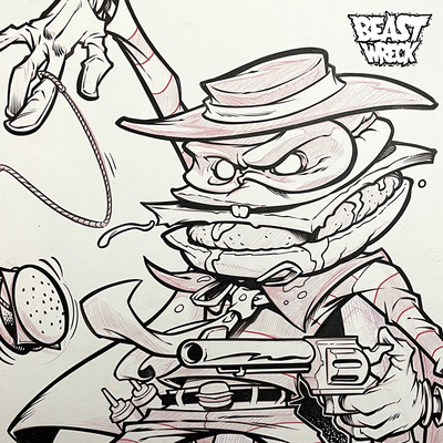 HAMBURGLIN' ink artwork