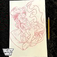 EVIL BOYS EATING EVIL HAMBURGERS pencil artwork - Thumbnail 1