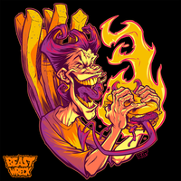 EVIL BOYS EATING EVIL HAMBURGERS pencil artwork - Thumbnail 2