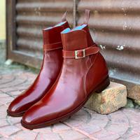 Handmade Burgundy Jodhpurs Leather Ankle Boots, Men's Formal Dress Boots 2021 - Thumbnail 4
