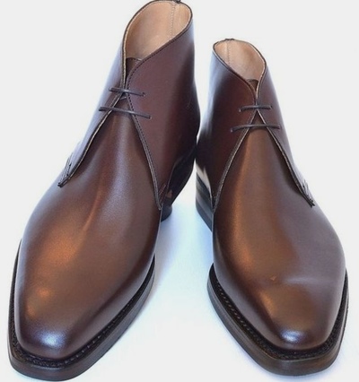 Men's Dark Brown Chukka Leather Handmade Boot