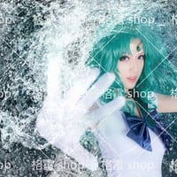 Sailor Moon Neptune/Sailor Neptune Grim Reaper Nilu Tutor Daisy Cosplay Wig - Thumbnail 2