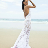 Beach Backless Wedding Dress Sexy Mermaid Lace White Open Backs Summer Wedding Dresses,22 - Thumbnail 2