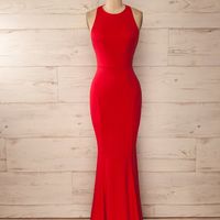 Mermaid Red Prom Dress,Elegant Prom Dress,Long Prom Dresses,Evening Formal Dress,Women Dress,90 - Thumbnail 2
