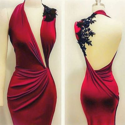Mermaid prom dress,burgundy prom dresses,fashion prom dress,sexy party dress,custom made evening dress,93 - Thumbnail 5