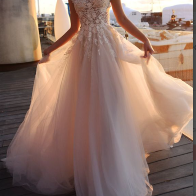 Custom drsses romantic bridal gown for spring sexy lace wedding dress lace applique party dress evening gown,97 - Thumbnail 5