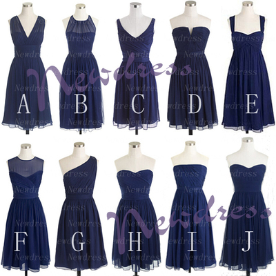 Navy blue bridesmaid dresses, short bridesmaid dresses, mismatched bridesmaid dresses, cheap bridesmaid dresses,111