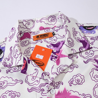 Funny Anime Genger Graphic Cartoon Print Loose Button Down Short Sleeve Short T-shirt Top Causal  E-Girl Kawaii Korean Japanese Harajuku Streetwear - Thumbnail 5