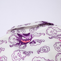 Funny Anime Genger Graphic Cartoon Print Loose Button Down Short Sleeve Short T-shirt Top Causal  E-Girl Kawaii Korean Japanese Harajuku Streetwear - Thumbnail 6