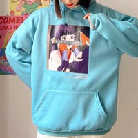I WANT TO SEE YOU Anime Girl Printed Hoodie Sweatshirt - Thumbnail 1