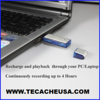 2GB Spy Ear Voice Recorder Bug USB Flash Drive - Thumbnail 1