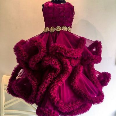 Purple flower girl dresses  - Thumbnail 1