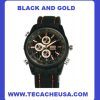 Gold HD Waterproof Spy Watch Mini Hidden Camera 4GB - Thumbnail 1