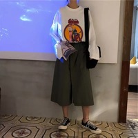 Cute White Music Band Cartoon Print Oversize Loose Long Sleeve Shirt Top T-shirt O Neck Casual E-Girl Kawaii Korean Japanese Harajuku Streetwear - Thumbnail 6