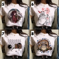 Japanese Anime Cartoon Print Loose Casual Short Sleeve Shirt T-shirt - Thumbnail 3