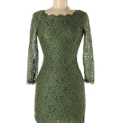  olive green lace mother of the bride dresses sleeves - Thumbnail 4