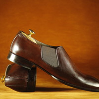 Handmade Men's Formal Shoes, Men's Cordovan Leather Oxford Shoes - Thumbnail 1